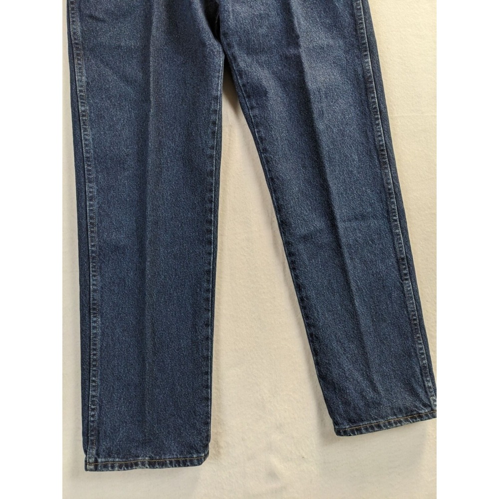 Wrangler Mens 34 x 30 Denim Blue Jeans 100% Cotton Relaxed Fit - Picture 6 of 14